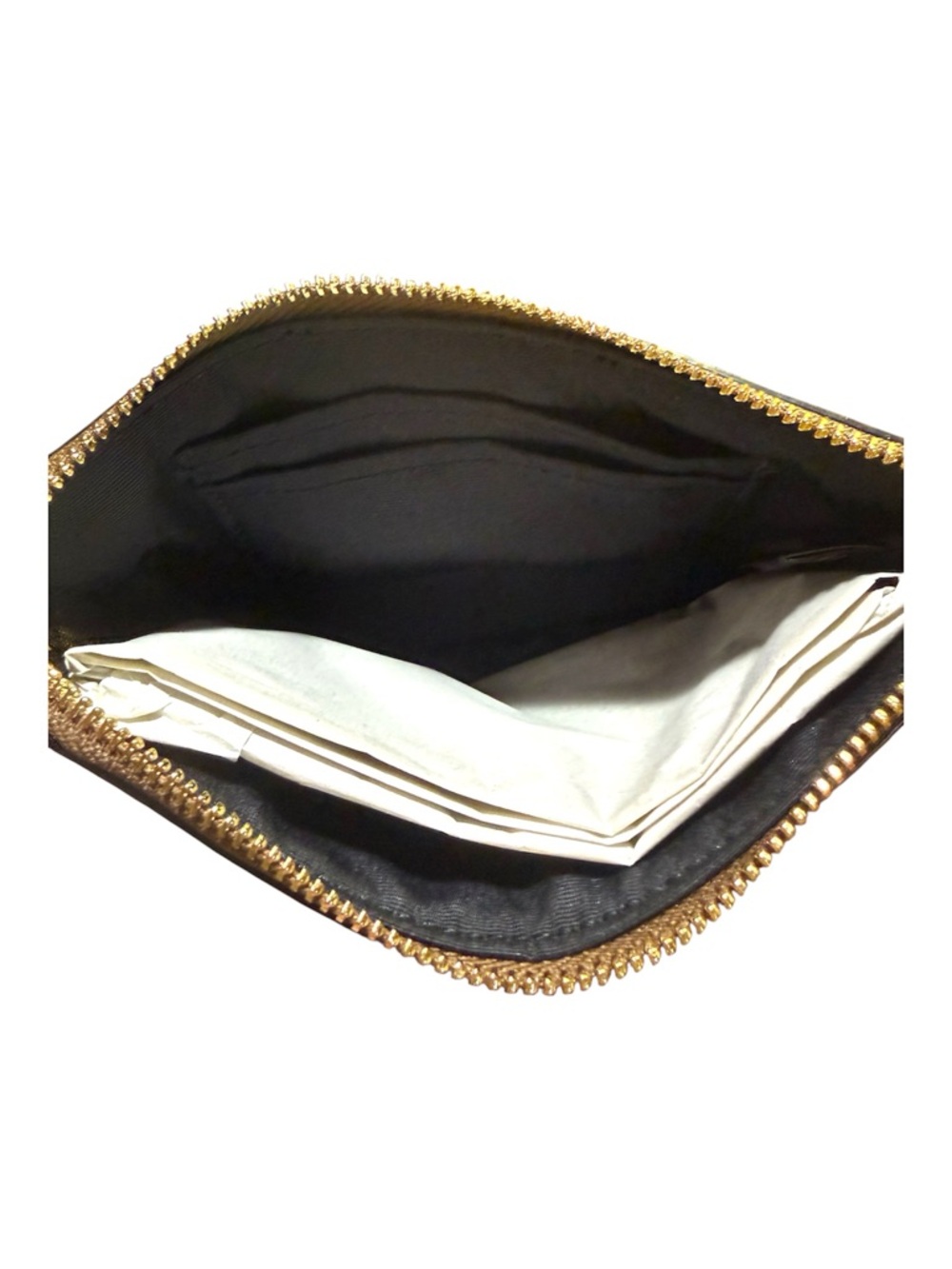 Coach Brown Signature Coated Canvas Wristlet with Black Leather Stripe.  NWt - Picture 5 of 6